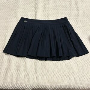 Lacoste Navy Pleated Tennis Skirt with Built in Shorts, Size 38/M